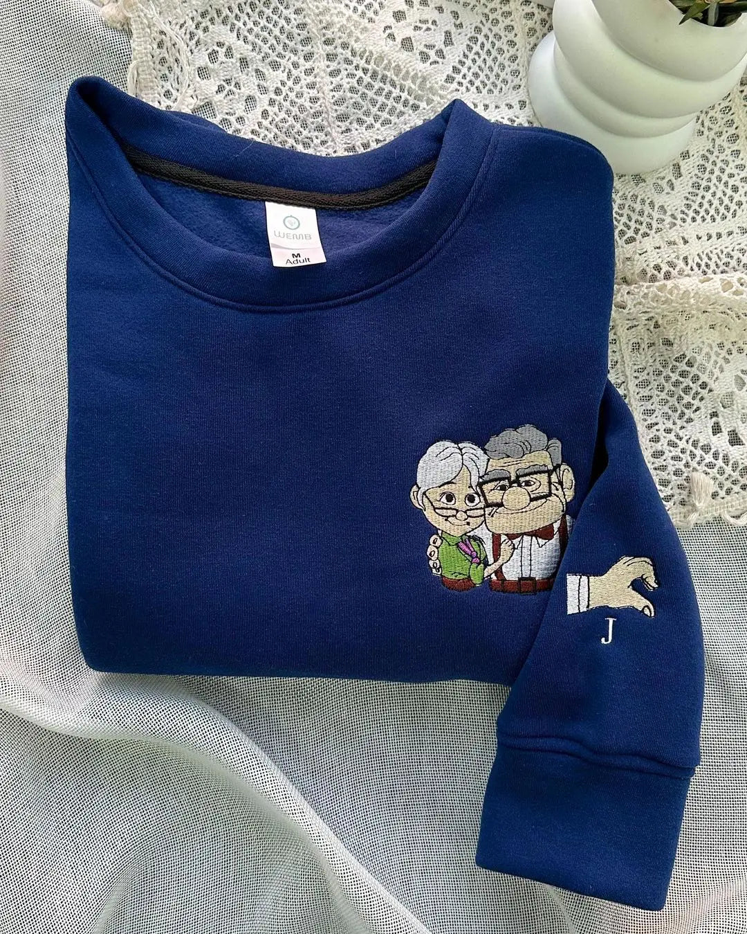 Carl And Ellie– Embroidered Sweatshirt customifeel