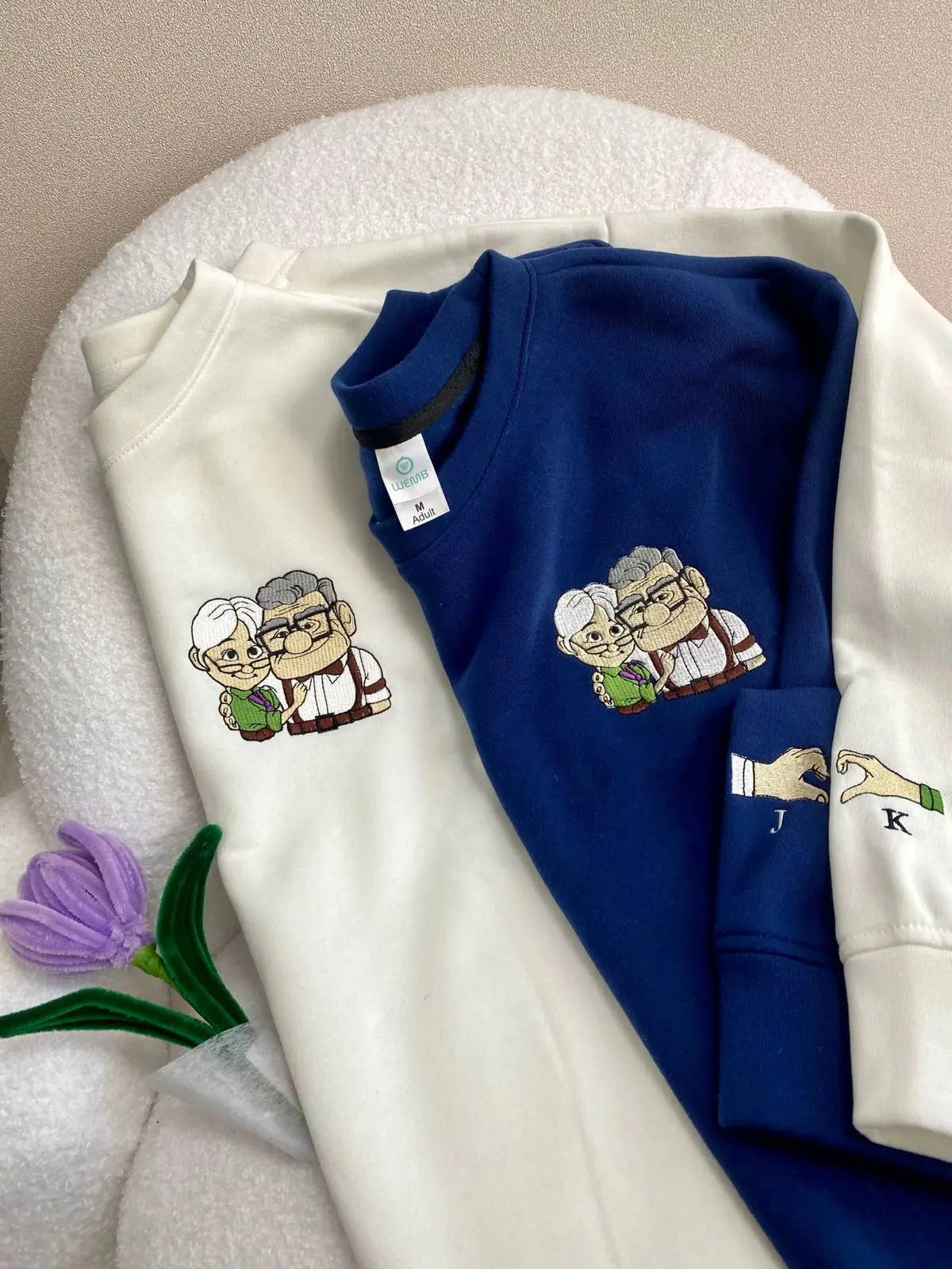 Carl And Ellie– Embroidered Sweatshirt customifeel