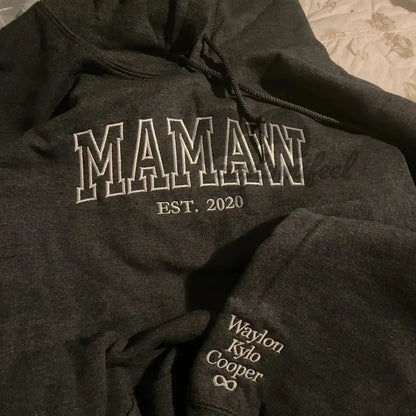 Custom Collegiate Text Embroidered Sweatshirt customifeel
