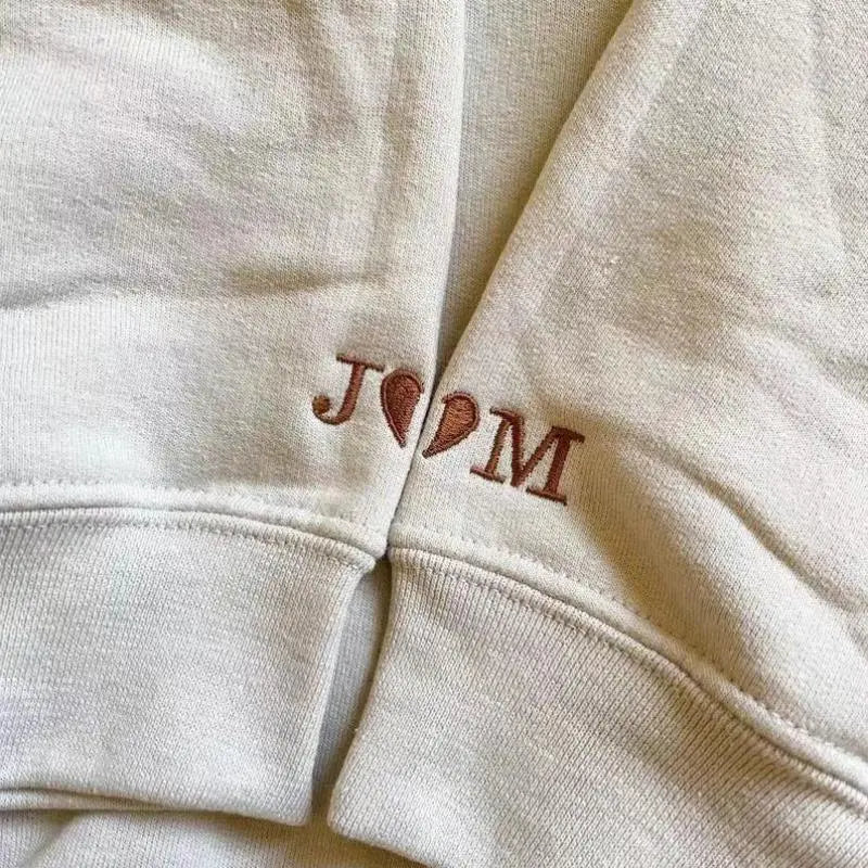 Custom Embroidered Roman Numeral Date Couple's Shirt customifeel