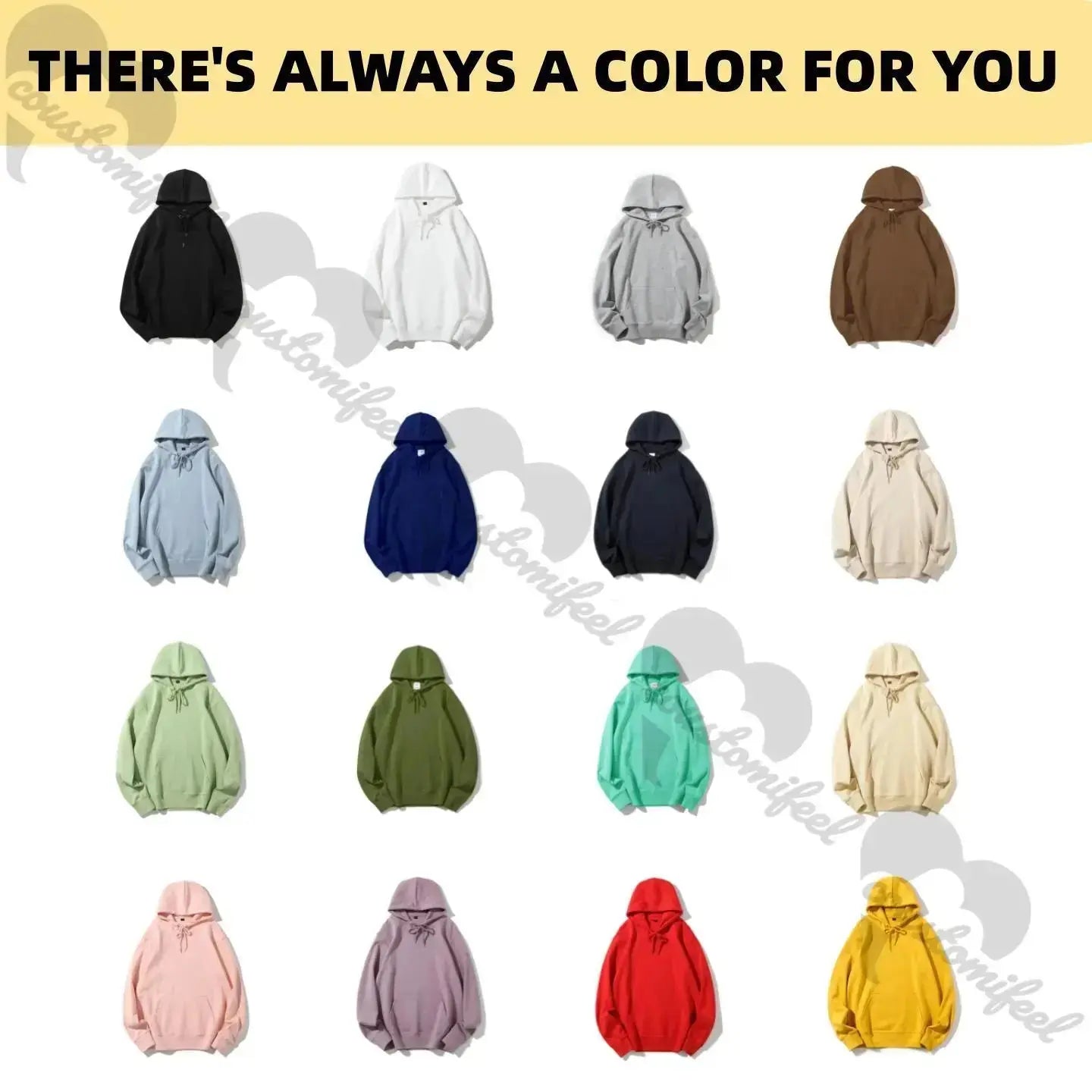 Solid Colour Unfinished Sweatshirt/Hoodie customifeel