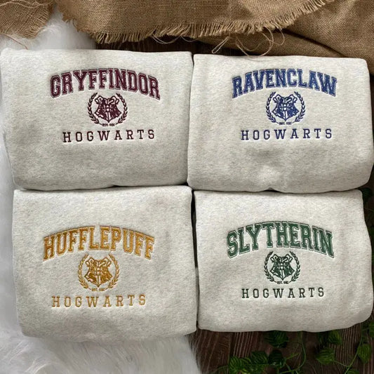 Harry Potter Hogwarts School Embroidered Sweatshirt/ Hoodie customifeel