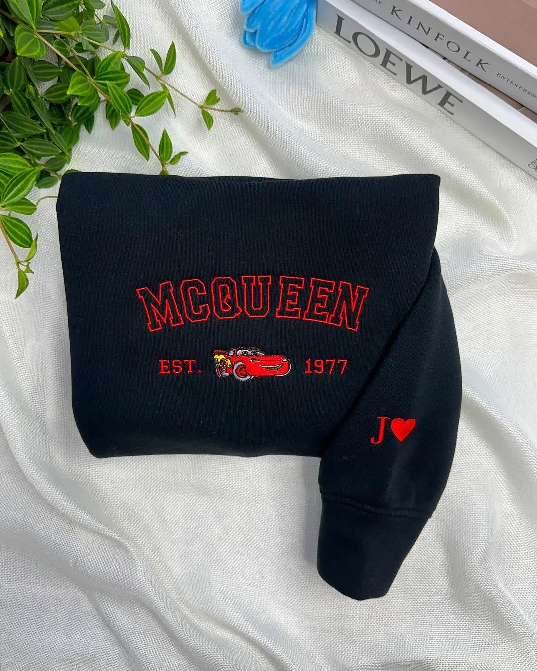 McQueen & Sally & Mater & Luigi×Couple Embroidered sweatshirts customifeel